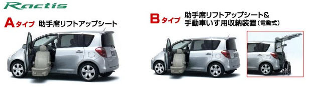 助手席リフトアップシート車